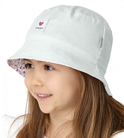 Letni kapelusz bawełniany dla dziewczynki – Leokadia, miętowy blady, 52-54 cm