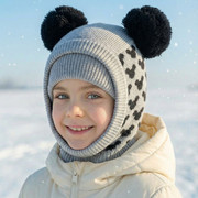 Kominiarka zimowa dla dziecka, szary, Chando, 50-54 cm