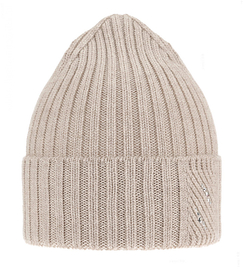 Czapka zimowa damska, wełna merino, Iraga, jasny beżowy, 55-58 cm