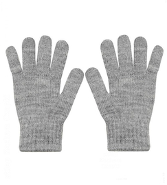 Rękawiczki damskie, zimowe, 30% wełna, Ozzeno, szare, uniwersalne