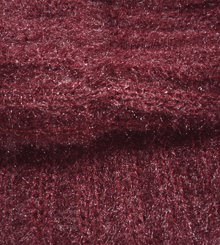 Czapka i szalik damski, komplet zimowy, Livona, bordowy, 56-59 cm