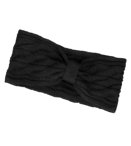 Opaska z wełny merino dla dziewczynki, Olbifine, czarny, 48-52