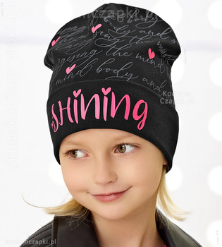 Czapka dziewczęca, na wiosnę/jesień, beanie, Blassk, rozm. 52-54 cm