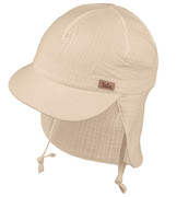 Kapelusz dla dziecka, czapka safari, czapka muślinowa, beżowa, Leviatto, 46-49 cm