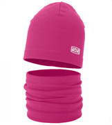 Komplet wiosenny-jesienny, dla dziewczynki, czapka i komin, Zriffia, ciemny róż, 48-50 cm