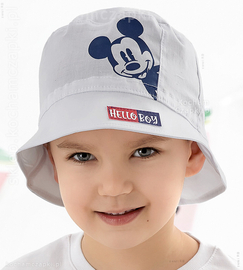 Bawełniany kapelusz dla chłopca, Topolino, szary,  48-50 cm