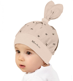 Czapka/chustka na lato, na dwa kucyki, beżowa, Vikka, rozm. 48-52 cm