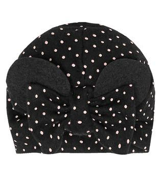 Czapka wiosenna/jesienna dla dziewczynki, czarna, Facilia 48-50 cm