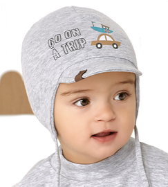 Wiązana czapka bawełniana, z daszkiem, Goonatrip, rozm. 40-42 cm