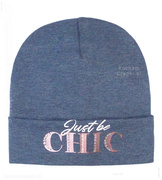 Jeansowa wiosenna / jesienna czapka damska Chic rozm. 54-56 cm