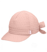 Czapka z daszkiem na lato dla dziewczynki, bawełniana, elegancka, Tulissa, brudny róż, 46-50 cm
