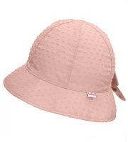 Kapelusz na lato dla dziewczynki, elegancki i delikatny, Belinia, róż pudrowy, 46-48 cm