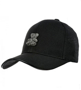 Czapka z daszkiem, damska, elegancka, cz-33, czarna, 55-58 cm