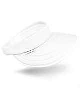 Daszek damski, opaska z daszkiem, biały, len, 55-58 cm