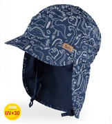 Czapka safari wiązana dla chłopca filtr UV +30 Serafian rozm. 42-44 cm