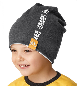 Czapka na dla chłopca, dwustronna, Winner Bike,  wzór rowery,  52-54