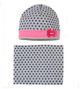 Czapka dziewczęca i komin, komplet wiosenny/ jesienny, Ariana, rozm. 46-48 cm