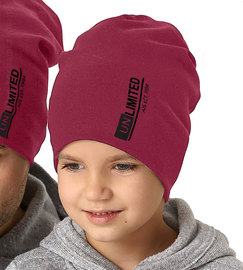 Czapka wiosenna/jesienna dla chłopca, bordowa, Unlimited, r. 48-51 cm