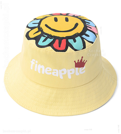 Kapelusz na wiosnę/lato dla dziewczynki, Fineapple, żółty, 46-48 cm