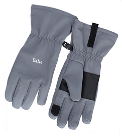 Rękawiczki softshell, dla chłopca, dla dziewczynki, 3006747, szary, rozm.12-14 lat
