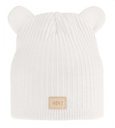 Czapka wiosenna/jesienna dla dziewczynki, biała, Alcrisa, 46-49 cm