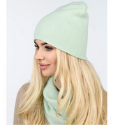 Czapka i komin damski, komplet jesienny, Fabrina, miętowy, 55-60 cm