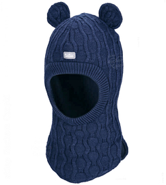 Kominiarka merino dla chłopca, Jurgin, granatowa, 46-50 cm