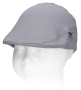 Kaszkiet dla chłopca, z muślinu, szary, Tomek, rozm. 46-48 cm
