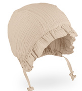 Bonetka z muślinu, czapka na lato dla dziewczynek, beżowa, Cristina, 40-42 cm