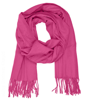Szalik damski, różowy, róż fuksja