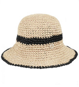 Kapelusz damski letni, z małym rondem, Sabiana, jasny beżowy, 55-57 cm