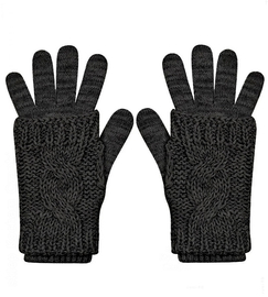 Rękawiczki zmowe, 2w1, Alghisa, 30% wełna, grafitowe, M/L