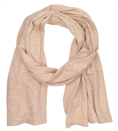 Szalik damski z wełną i angorą – na jesień / zimę, brzoskwiniowy melanż, 200 x 50 cm