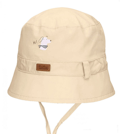 Kapelusz dla chłopca, UV +30, Mopino, kremowy, 46-48 cm