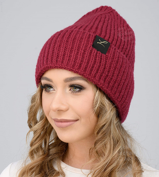 Czapka zimowa damska, Vanua, bordowa, 56-60 cm