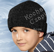 Czaka dla chłopca jesień zima, Idol, grafitowy rozm. 50-54 cm