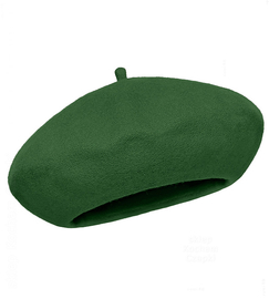 Beret damski zimowy, Vineca, wełniany, zielony (858), 55-57 cm