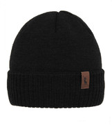 Męska czapka, wełna merino 50%, podszewka polar, Gohan, czarna, 55-60cm