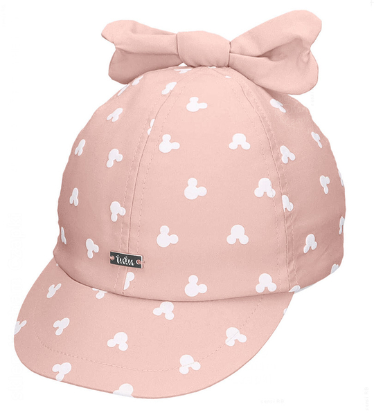 Czapka z daszkiem dla dziewczynki, z filtrem UV 30+, Shavira, pudrowy róż, 48-52 cm