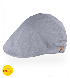 Kaszkiet dla chłopca na lato, Augusto, szary, rozm. 44-46