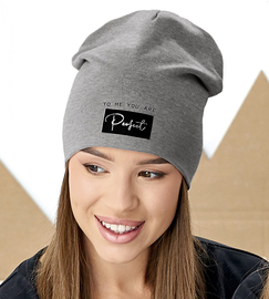 Czapka wiosenna/jesienna damska, szara, Savrse, 54-57 cm