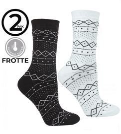 Skarpetki damskie frotte, ciepłe zimowe, dwupak, rozm. 38-41