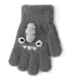 Rękawiczki dla chłopca, R237, szary ciemny,  rozm. 4-6 lat