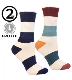 Skarpetki damskie frotte, ciepłe zimowe, dwupak, rozm. 38-41