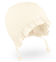 Bonetka z muślinu, czapeczka na lato Cristina, rozm. 40-42 cm