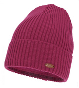 Czapka zimowa damska, 50% merino, Lissha, amarantowa, 55-58 cm