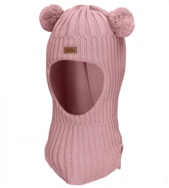 Kominiarka zimowa, merino 100%, dla dziewczynki, Brienne, różowy, 50-54 cm