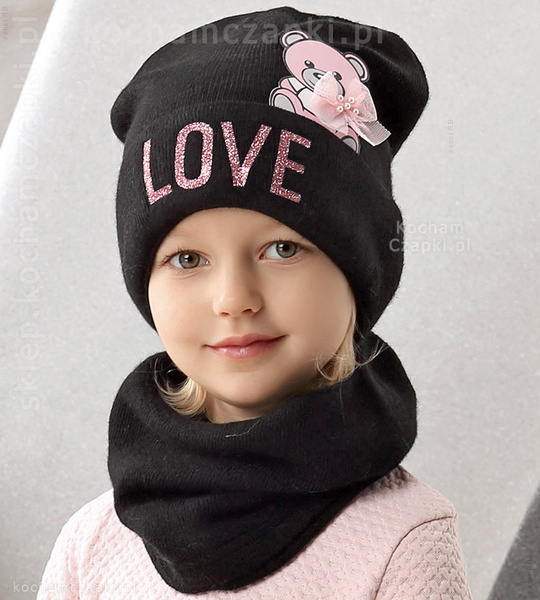Czapka beanie i komin, komplet dla dziewczynki Brigitha rozm.  50-54 cm