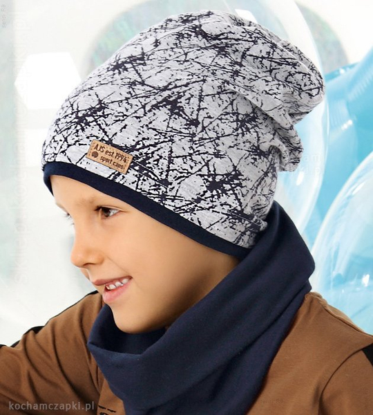 Komplet komin i czapka beanie, Sport Caps, rozm. 48-51 cm