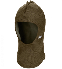 Kominiarka zimowa, merino 100%, dla chłopca, Viseris, khaki, 52-55 cm